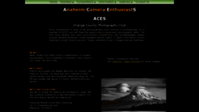 What Aces-photo.org website looked like in 2020 (4 years ago)