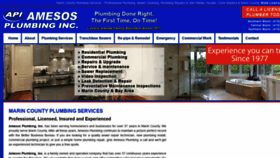 What Amesosplumbing.com website looked like in 2020 (4 years ago)