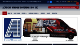 What Academywindowcoverings.com website looked like in 2020 (4 years ago)