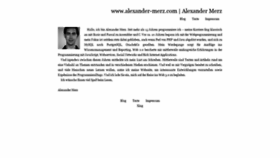 What Alexander-merz.com website looked like in 2020 (4 years ago)