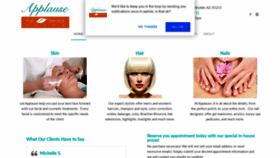 What Applausehairsalon.com website looked like in 2020 (4 years ago)