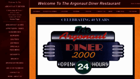 What Argonautdiner.com website looked like in 2020 (4 years ago)
