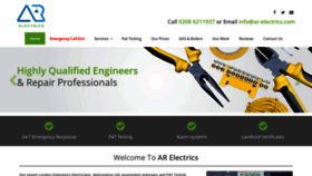 What Ar-electrics.co.uk website looked like in 2020 (4 years ago)