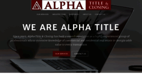 What Alphatitleclosing.com website looked like in 2020 (4 years ago)