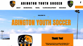 What Abingtonyouthsoccer.org website looked like in 2020 (4 years ago)