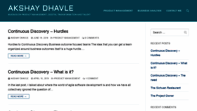 What Akshaydhavle.com website looked like in 2020 (4 years ago)