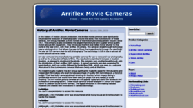 What Arriflexmoviecameras.com website looked like in 2020 (4 years ago)