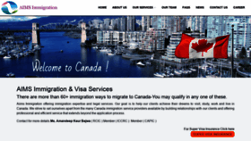 What Aimsimmigration.ca website looked like in 2020 (4 years ago)