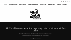 What Allcatsrescue.org website looked like in 2020 (4 years ago)