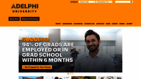 What Adelphi.edu website looked like in 2020 (4 years ago)