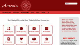 What Amruta.org website looked like in 2020 (4 years ago)