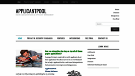 What Applicantpool.com website looked like in 2020 (4 years ago)