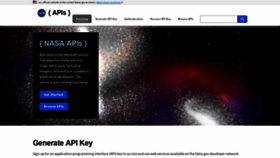 What Api.nasa.gov website looked like in 2020 (4 years ago)