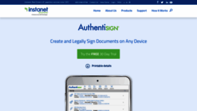 What App.authentisign.com website looked like in 2020 (4 years ago)