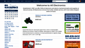 What Allelectronics.com website looked like in 2020 (4 years ago)