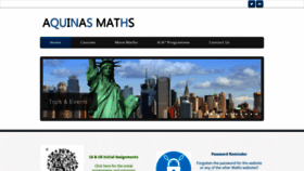 What Aquinasmaths.com website looked like in 2020 (4 years ago)