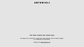 What Antonioli.eu website looked like in 2020 (4 years ago)