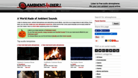 What Ambient-mixer.com website looked like in 2020 (4 years ago)