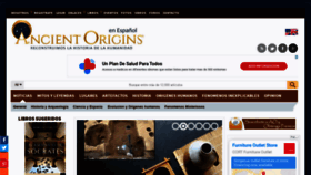 What Ancient-origins.es website looked like in 2020 (4 years ago)