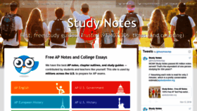 What Apstudynotes.org website looked like in 2020 (6 years ago)