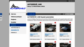 What Autoerdve.lt website looked like in 2020 (4 years ago)