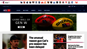 What Afl.com.au website looked like in 2020 (4 years ago)