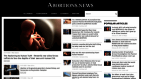 What Abortions.news website looked like in 2020 (4 years ago)