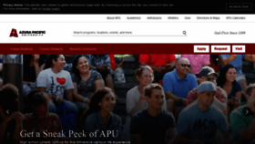What Apu.edu website looked like in 2020 (4 years ago)