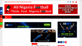 What Allnigeriafootball.com website looked like in 2020 (6 years ago)