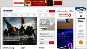 What Arcor.de website looked like in 2020 (5 years ago)