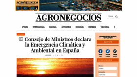 What Agronegocios.es website looked like in 2020 (4 years ago)