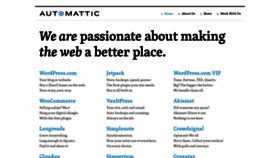 What Automattic.com website looked like in 2020 (4 years ago)
