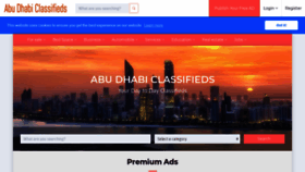 What Abudhabiclassifieds.com website looked like in 2020 (4 years ago)