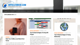 What Articlesbase.com website looked like in 2020 (4 years ago)