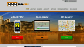 What Abba-taxis.co.uk website looked like in 2020 (4 years ago)