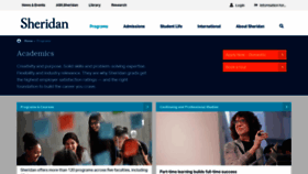 What Academics.sheridancollege.ca website looked like in 2020 (4 years ago)