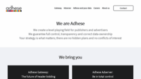 What Adhese.com website looked like in 2020 (4 years ago)