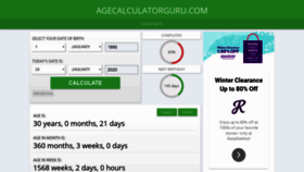 What Agecalculatorguru.com website looked like in 2020 (4 years ago)
