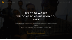 What Admissionado.com website looked like in 2020 (4 years ago)