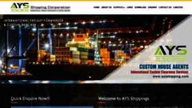 What Aysshipping.com website looked like in 2020 (4 years ago)