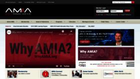 What Amia.org website looked like in 2020 (4 years ago)