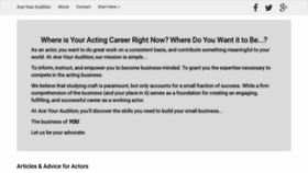 What Ace-your-audition.com website looked like in 2020 (4 years ago)