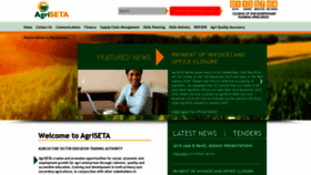 What Agriseta.co.za website looked like in 2020 (4 years ago)