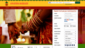 What Annapurnamarriages.com website looked like in 2020 (4 years ago)