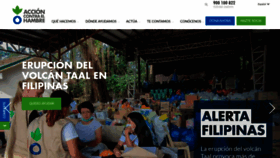 What Accioncontraelhambre.org website looked like in 2020 (4 years ago)