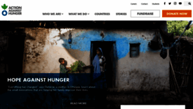 What Actionagainsthunger.org website looked like in 2020 (4 years ago)
