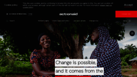 What Actionaid.org website looked like in 2020 (4 years ago)