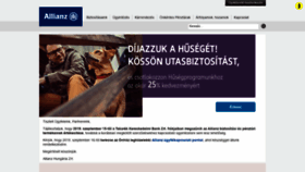 What Allianz.hu website looked like in 2020 (4 years ago)