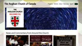 What Anglican.ca website looked like in 2020 (4 years ago)