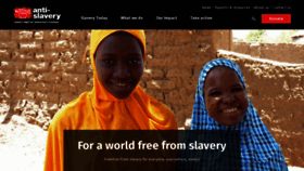 What Antislavery.org website looked like in 2020 (4 years ago)